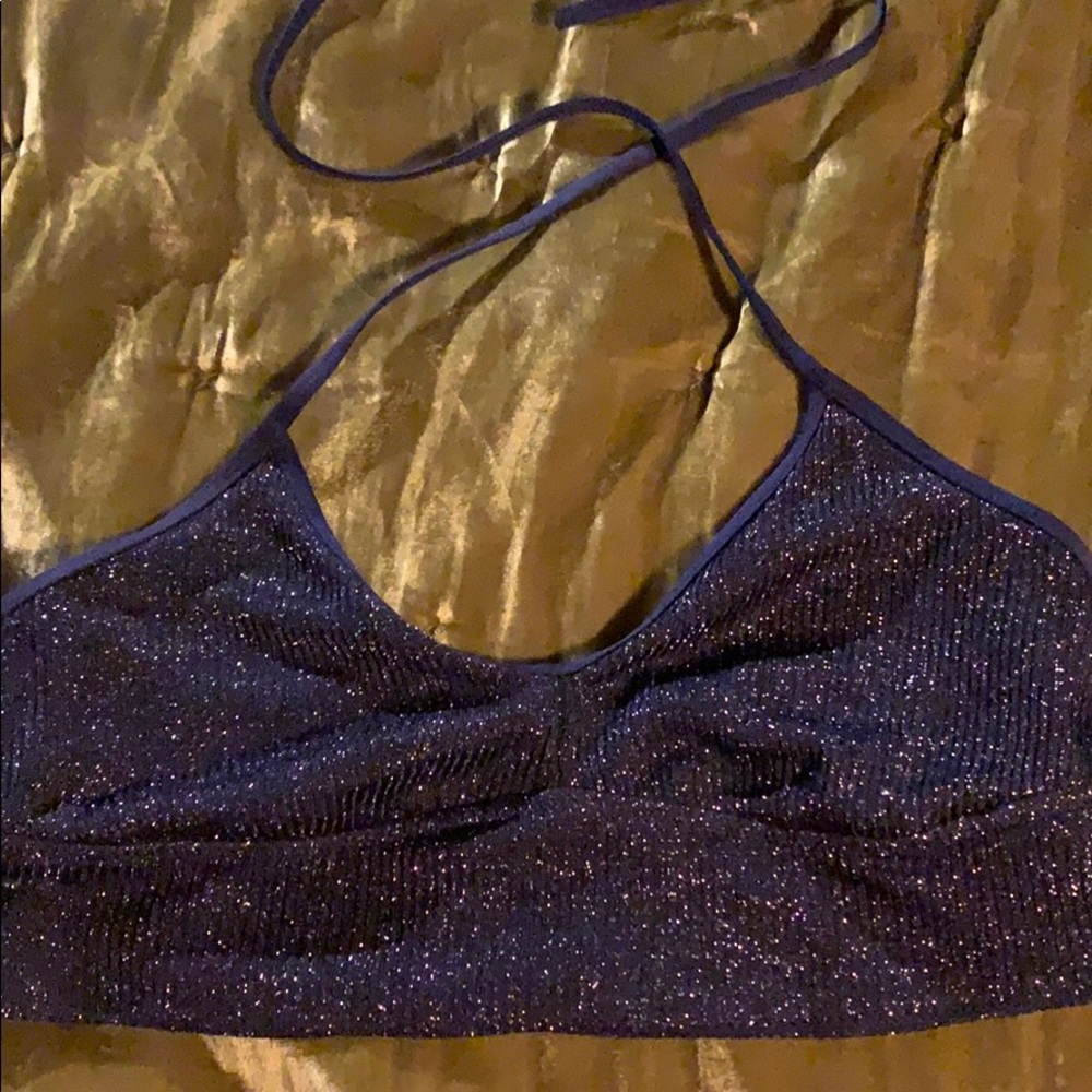 Sparkly navy blue bralette